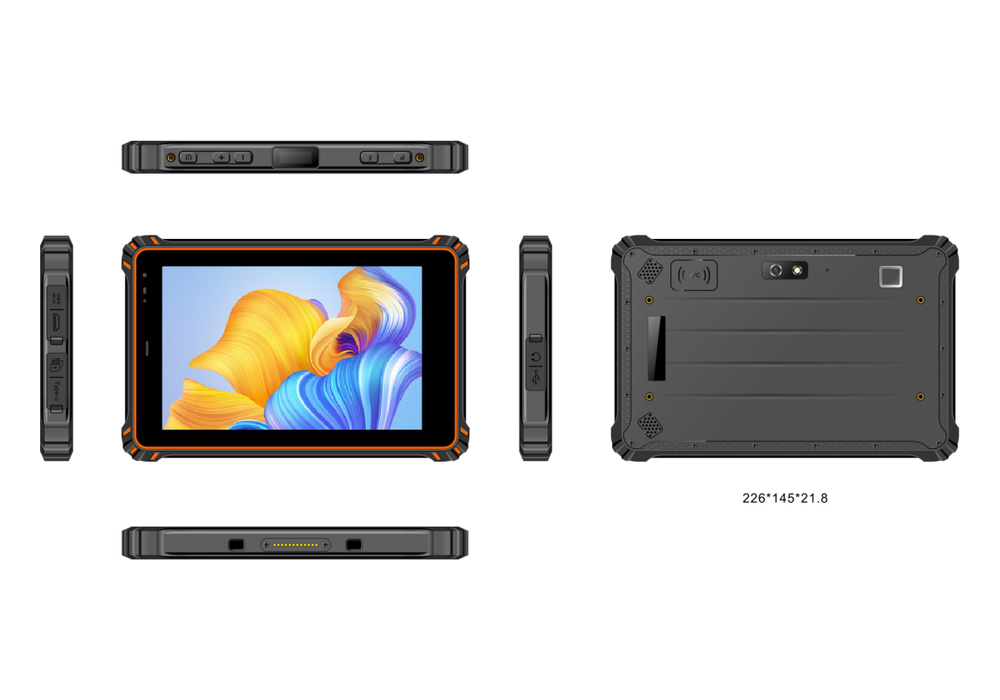 JMDU80 8-inch rugged Android tablet with built-in UHF RFID reader