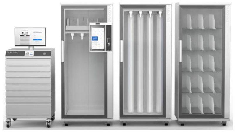 Medical supply cabinets and issue trolley